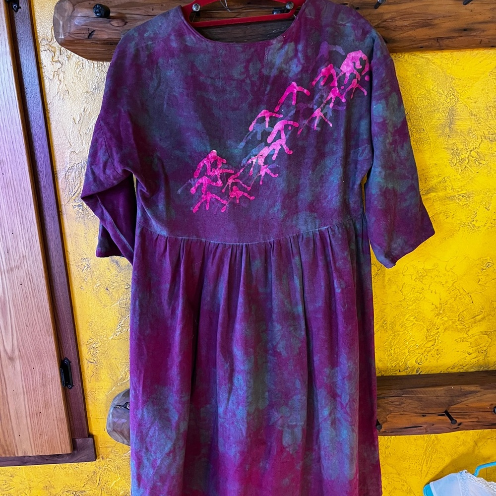 Handmade silk printed panda bear on the front.